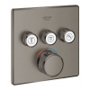Grohe GROHTHERM SMARTCONTROL podomítková termostatická baterie, pro 3 spotřebiče, Water Saving, kartáčovaný hard graphite
