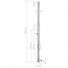 vidaXL Záhradná sprcha 220 cm nehrdzavejúca oceľ - 112387-191164