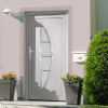 Vchodové dveře bílé 98 x 190 cm PVC Bílá 3187862