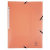 Doska s gumičkou, PP, A4, EXACOMPTA Chromaline Pastel, koralová