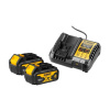 DeWALT Štartovacia súprava 2x 4,0 Ah batérie + nabíjačky 18V XR DCB1104M2-QW