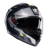 Prilba AGV K3 SHADE Grey Yellow Fluo Veľkosť: M (57-58 cm)