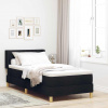 Boxspring postel s matrací, černá, 90 x 190 cm, látkový potah Černá 3341330