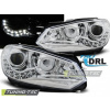 Tuning-tec Predné svetlomety TRUE DRL CHROME pasujú na VW GOLF 6 10.08-12