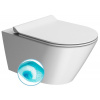 GSI KUBE X COLOR KUBE X závesná WC misa, Swirlflush, 36x55cm, biela dual-mat 941509