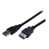 STARTECH 2m Black USB 3.0 Extension Cable M/F, STARTECH 2m Black USB 3.0 Extension Cable M/F - USB3 USB3SEXT2MBK