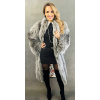 Max Original Leather Kožuch z pravej líšky SAGA FURS M-8 silver fox (L 46-48) - Silver - L