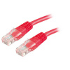 LANBERG PATCHCORD CAT5E UTP 0,25M ČERVENÝ