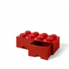 LEGO® úložný box so šuplíkmi 250x500x180mm červený