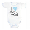 Body krátky rukáv Baby Nellys, I love mom & dad, kluk, veľ. 80