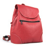Praktický kožený batoh v červenej farbe
