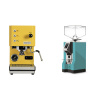 Profitec GO, yellow + Eureka Mignon Specialita, CR tiffany blue