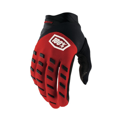 100% rukavice AIRMATIC, 100% - USA (červená/čierna) Velikost: 2XL