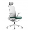 Kancelárska ergonomická stolička ROLY White — sieť, látka, biela / viac farieb Zelená