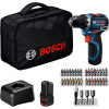 Bosch Akumulátorový vŕtací skrutkovač GSR 12V-32 Professional, taška, 2x aku 2 Ah + 36 ks príslušenstva 06019N7004