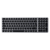 Satechi ST-ACBKM-DE Bluetooth® klávesnica nemecká, QWERTZ antracitová s číselnou klávesnicou, podsvietenie; ST-ACBKM-DE