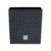 Prosperplast Rato Low Kvetináč 22,3 x 22,3 x 22,8 cm, antracit