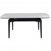 SIGNAL MEBLE Jedálenský stôl rozkladací SENTO, čierny mat/biely lesk keramika