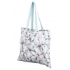 Altom Design Bavlnená nákupná taška s motívom magnólie – Magnolia Blue & Pink, modrá, 42×38 cm