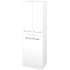 Dreja Vysoká skriňa s košom na bielizeň DOS SVD3K 50 - N01 Biela lesk / Úchytka T03 / M01 Biela mat