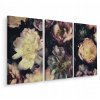 Obrázok 3D Triptych kvety Retro Style Nature 60x40 (Obrázok 3D Triptych kvety Retro Style Nature 60x40)