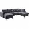 MID.YOU SEDACIA SÚPRAVA, textil, sivá - Online Only obývacie izby - 002310021731