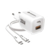 AppleMix 33W nabíjacia súprava FORCELL F-ENERGY - USB-C + USB-A + USB-C kábel 1 m - biely