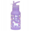 A Little Lovely Company - nerezová fľaša na pitie, 350 ml - jednorožce a dúha