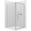 Cerano Varone, sprchovací kút s posuvnými dverami 140 (dvere) x 70 (stena) x 195 cm, 6mm číre sklo, chrómový profil, CER-CER-DY505-14070