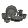 Bo-Camp Stone 16 pieces - grey Šedá nádobí