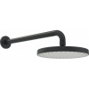 HANSA Basicjet okrúhla horná sprcha, 1jet, priemer 200 mm, sprchové rameno 348 mm, matná čierna, 4436010033