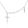 Strieborný kombinovaný náhrdelník s príveskami Kríže