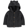 CARTERS CARTER'S Sveter s kapucňou a uškami Charcoal chlapec LBB 9m, veľ. 74