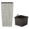 Kvetináč URBI SQUARE BETON EFFECT s vkladom 26,5 cm - farba: šedá (Prosperplast DURS265E-422U)