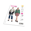 Strih Burda 5931 - Rovný kabát, sako, oversized