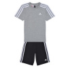 adidas Súpravy vrchného oblečenia Essentials 3-Stripes Tee and Shorts Set Šedá