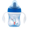 Hrnček Chicco Trénujeme s držadlami 200 ml, modrý 6m+