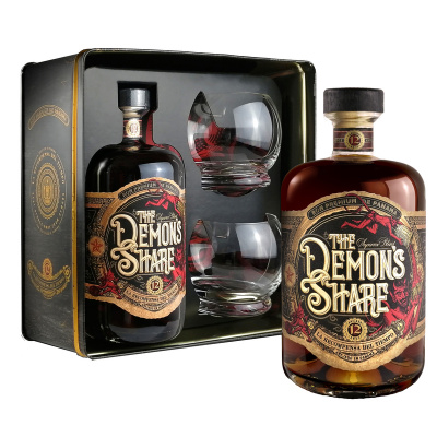 The Demon's Share The Demon´s Share Rum 12YO Glass Set 41% 0,7l