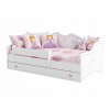 Detská posteľ pre dievčatá EmmaKOBI 160x80 biela so zásuvkou + matrac