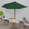 vidaXL Balkónový slnečník, hliníková tyč, zelený 300x155 cm, polkruh - Zelená - 179655-113784