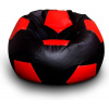 FITMANIA Sedací vak Futbalova LOPTA XL Vzor: 06 ČERNO-ČERVENÁ různé vzory