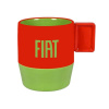 Keramický hrnek Fiat červeno-zelený oficiální produkt