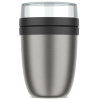 MEPAL ELLIPSE 500 ml / 200 ml - termický lunchpot z nerezovej ocele, tesniaci, čierny