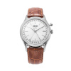 Vulcain Cricket President 39 mm - strieborné - Brown Alligator + 5 rokov záruka a darček ZADARMO