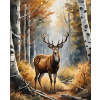 Diamantové malování Norimpex 40x30 cm Jelen v březovém lese