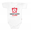Body krátky rukáv Najlepší budíček na svete Baby Nellys biele