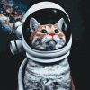 Vymalujsisam.sk Maľovanie podľa čísiel - Chcem byť astronaut Veľkosť: 50x50cm, Rám: Bez rámu, iba zrolované plátno