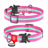 WAUDOG obojok nylonový Glow ružový Fastex QR (25-35cm/1,5cm)