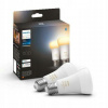 Philips Hue 8719514291256 LED žiarovky 2x8W E27 1100lm 2200-6500K set, White Ambience, stmievateľné, Bluetooth