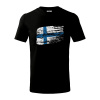 Fínsko vlajka - Tričko detské bavlnené - 122 cm/6 rokov ( Čierna )
